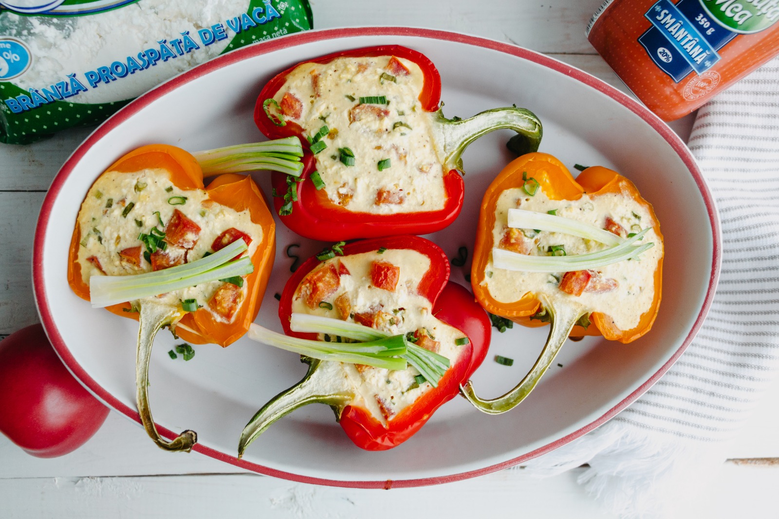 Ardei сopți cu brânză și smântână