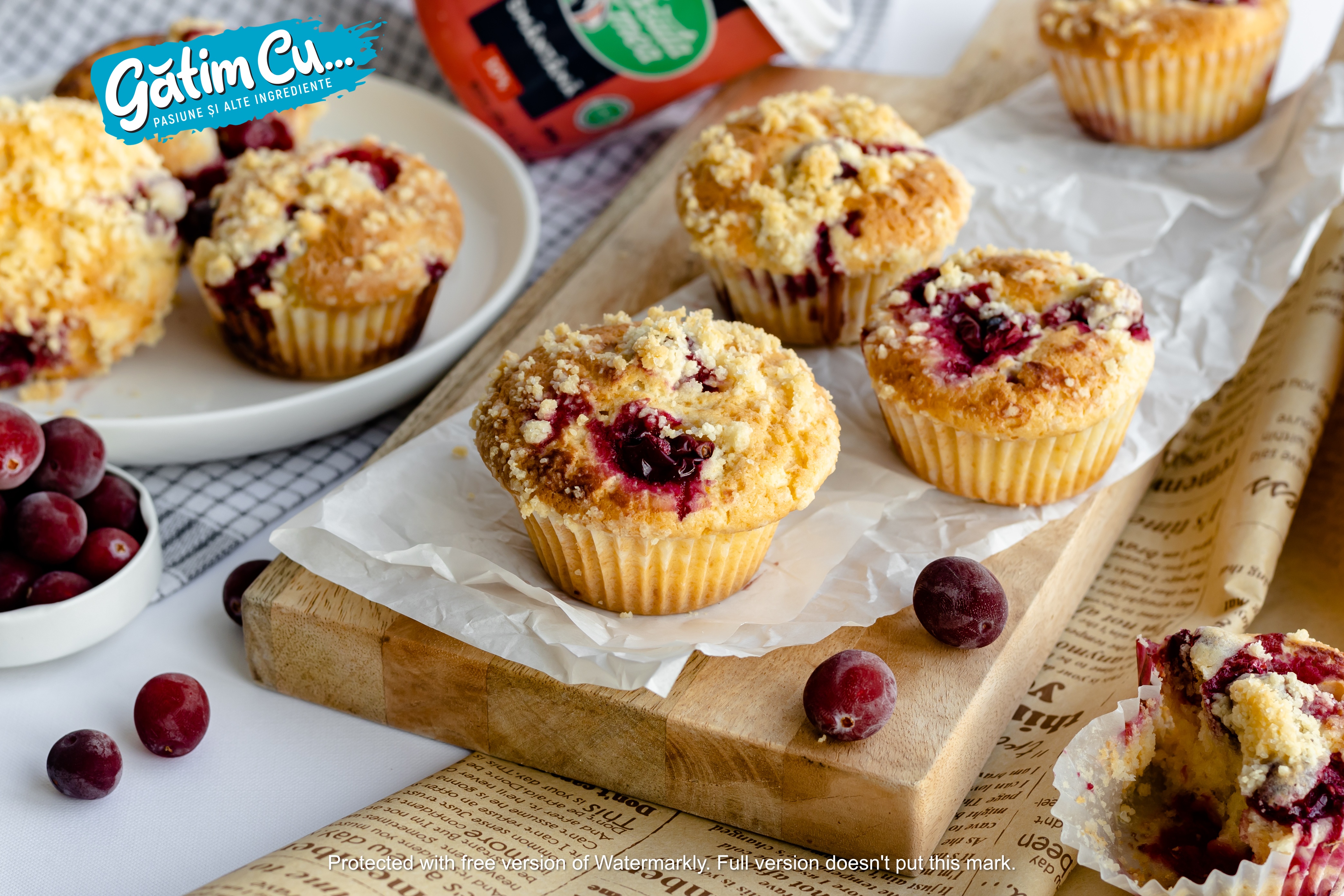 Клюквенные кексы