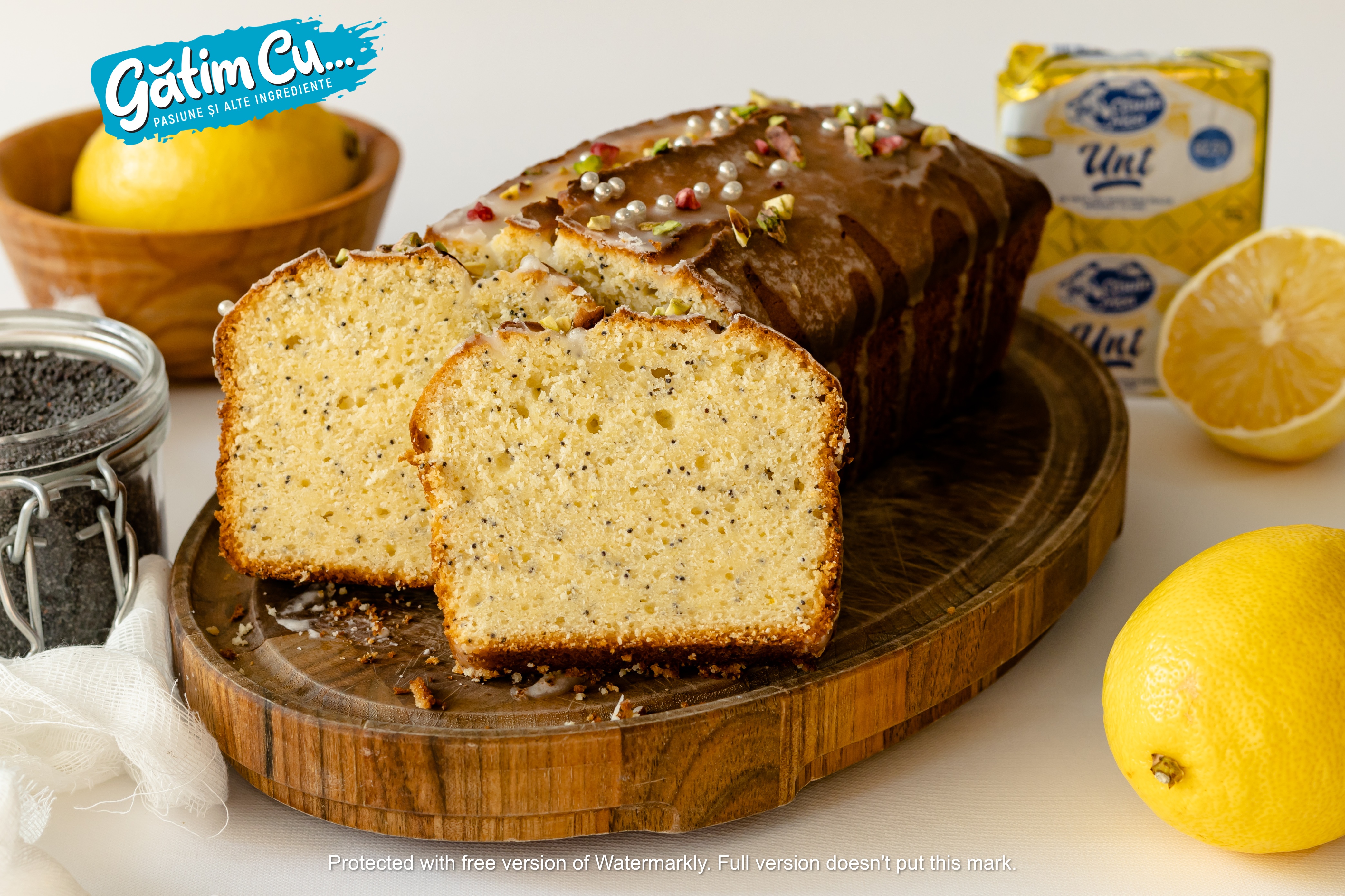 Лимонно-маковый пирог