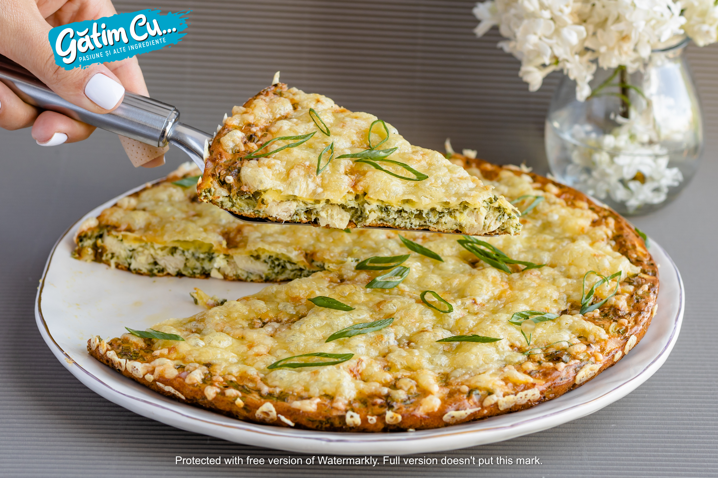 Зеленый луковый пирог