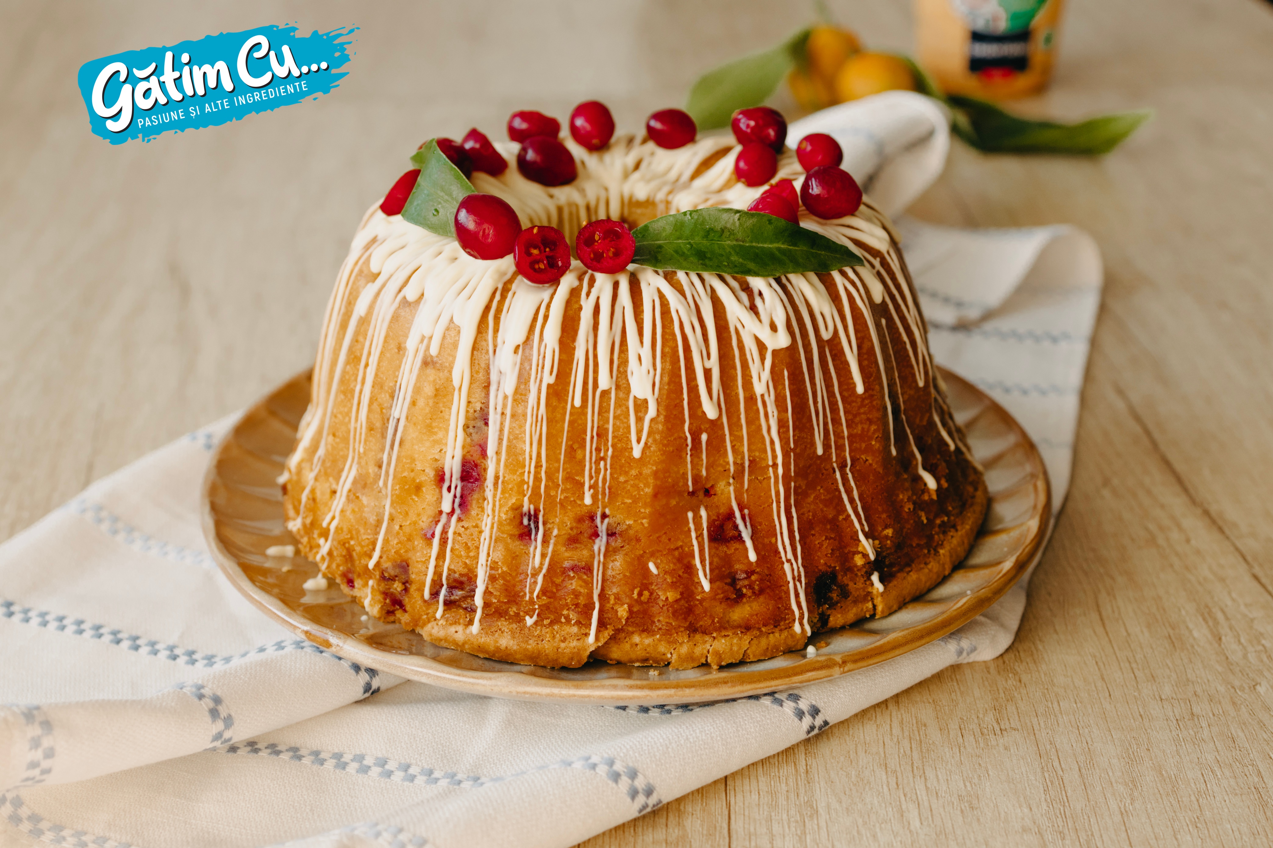 Chec cu smântână și merișoare