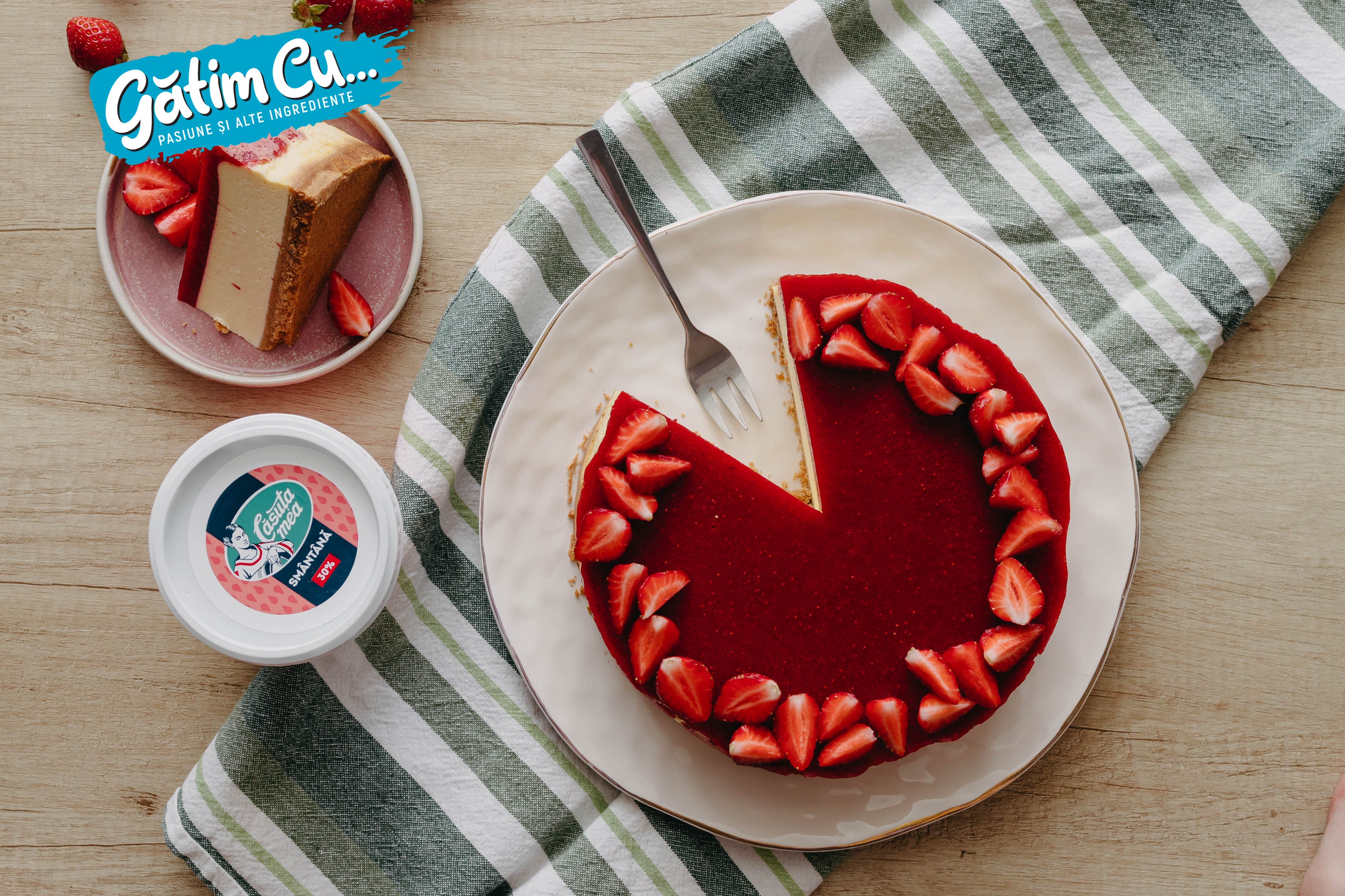 Чизкейк с клубникой