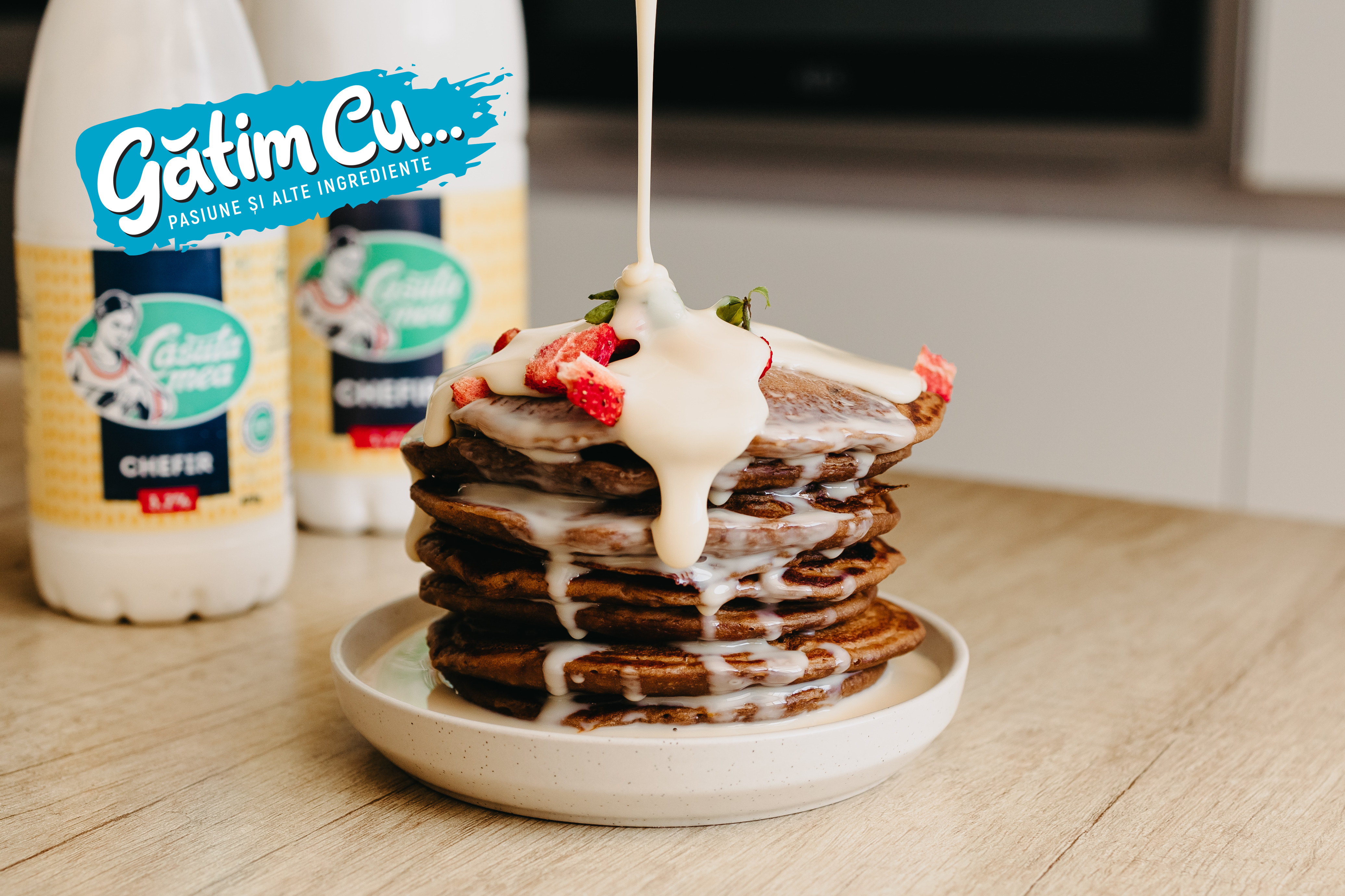 Пышные блинчики с апельсином и кефиром