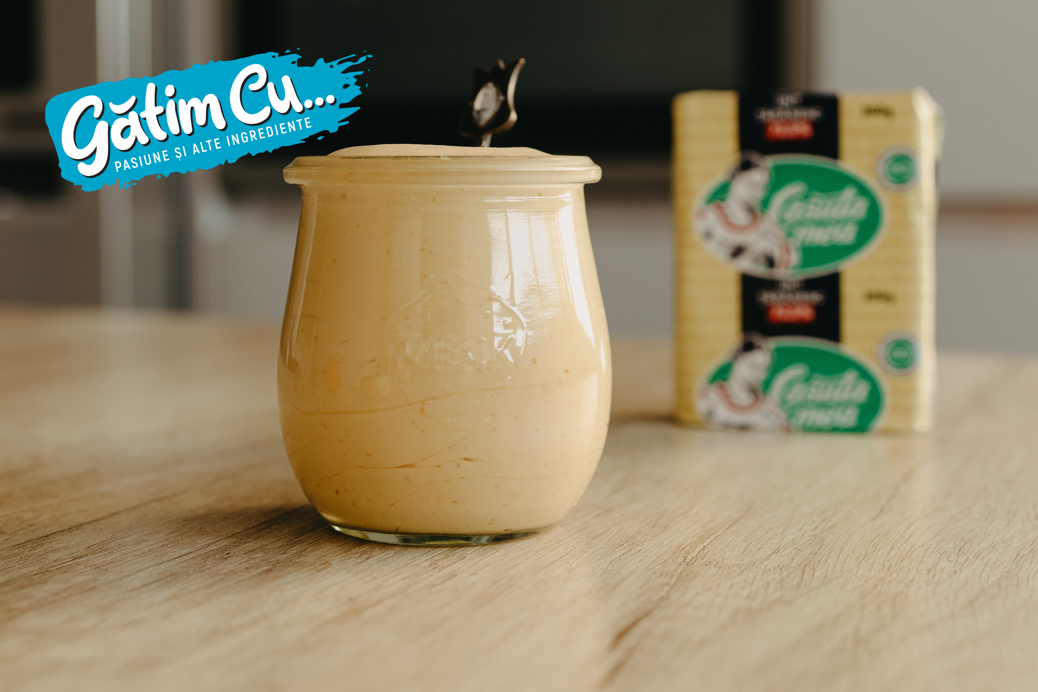 Whipped caramel cream with orange