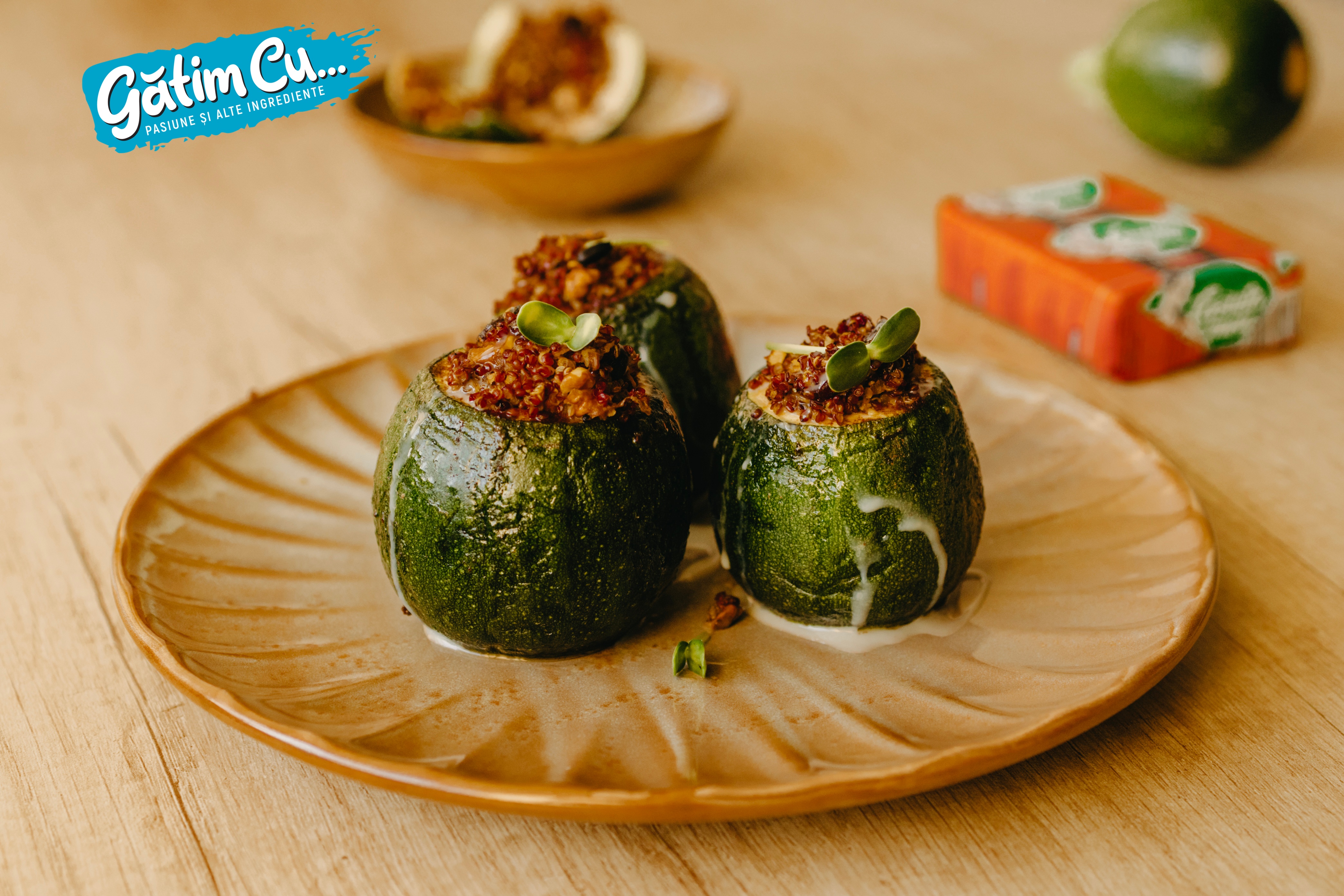 Dovlecei copti cu quinoa