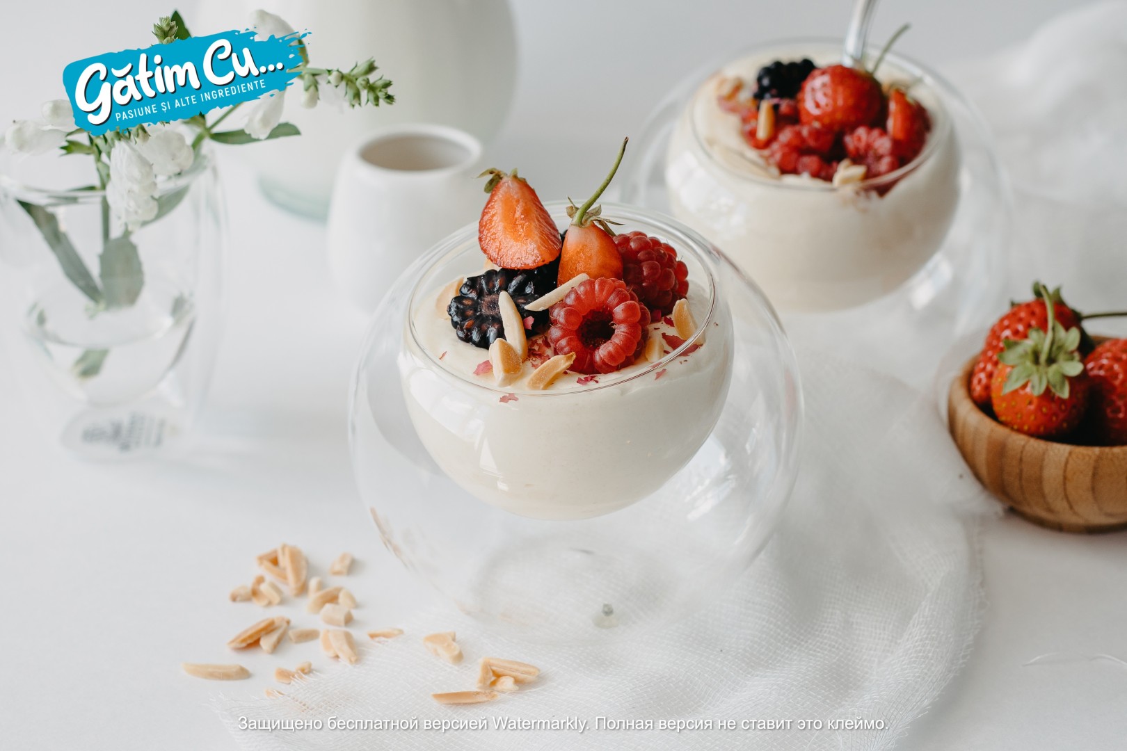 Мусс с манной кашей и яблоками