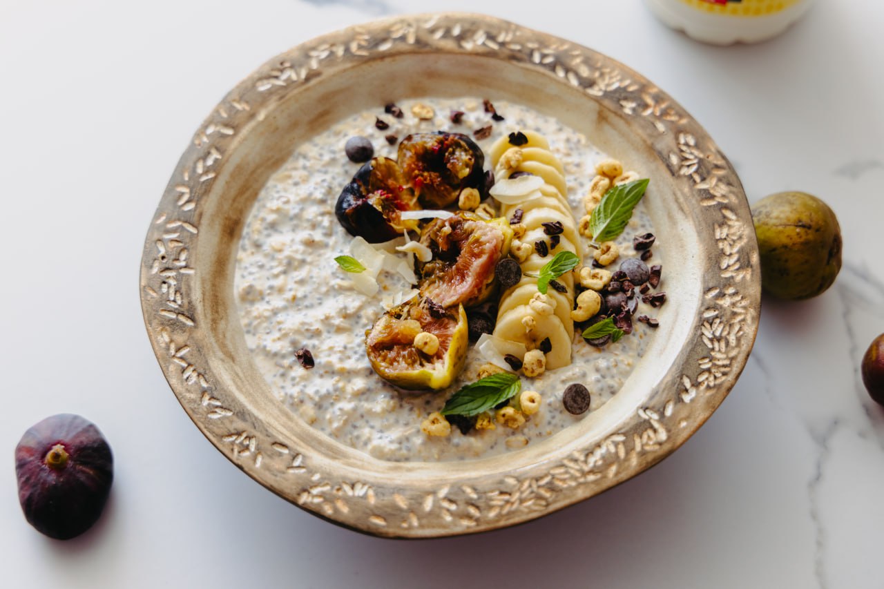 Овес на ночь с чиа и Банне