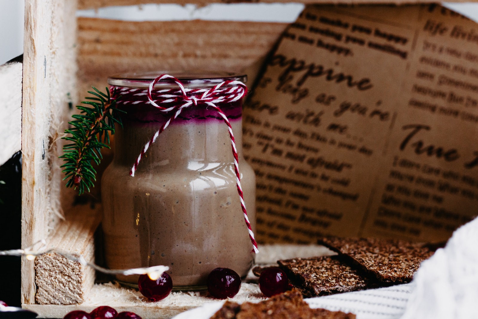 Chicken liver pate with cranberry jelly