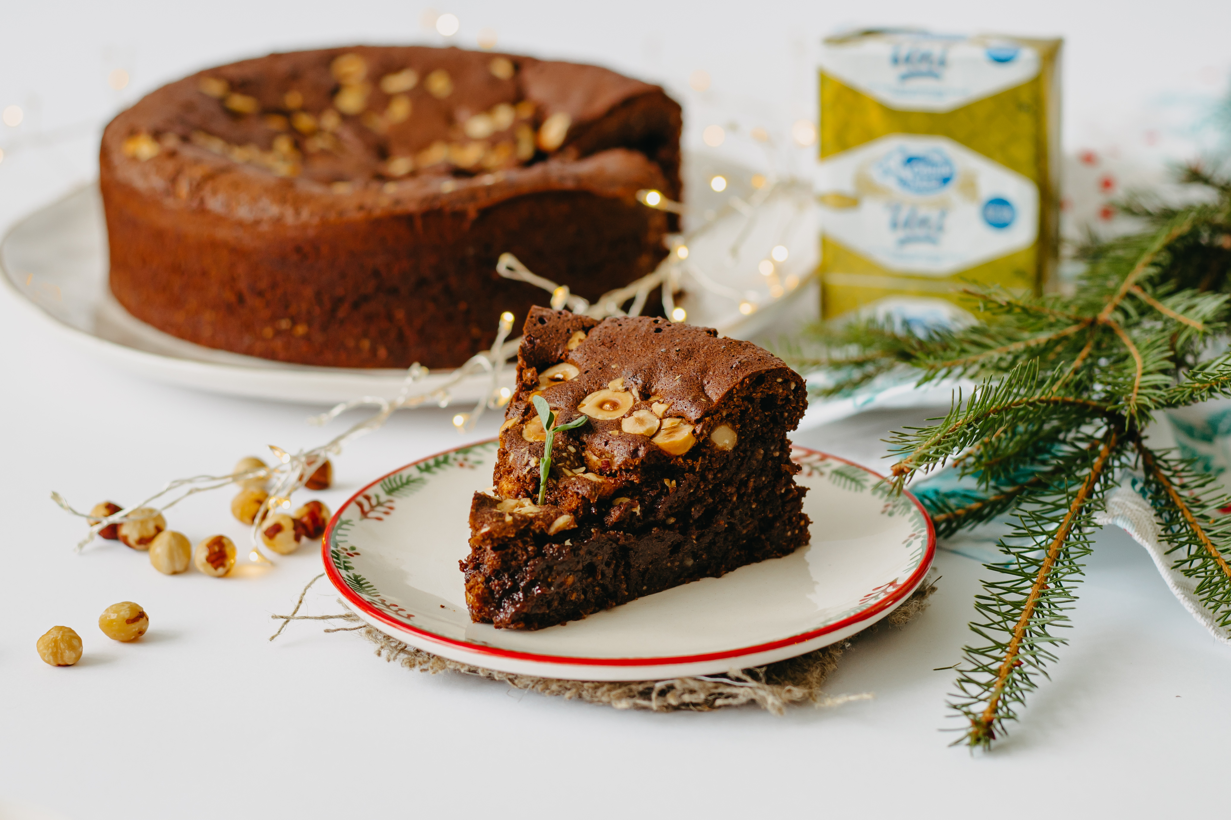 Орехово-шоколадный торт