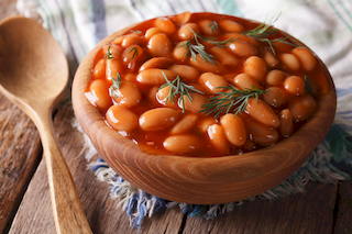 Cooked canned beans