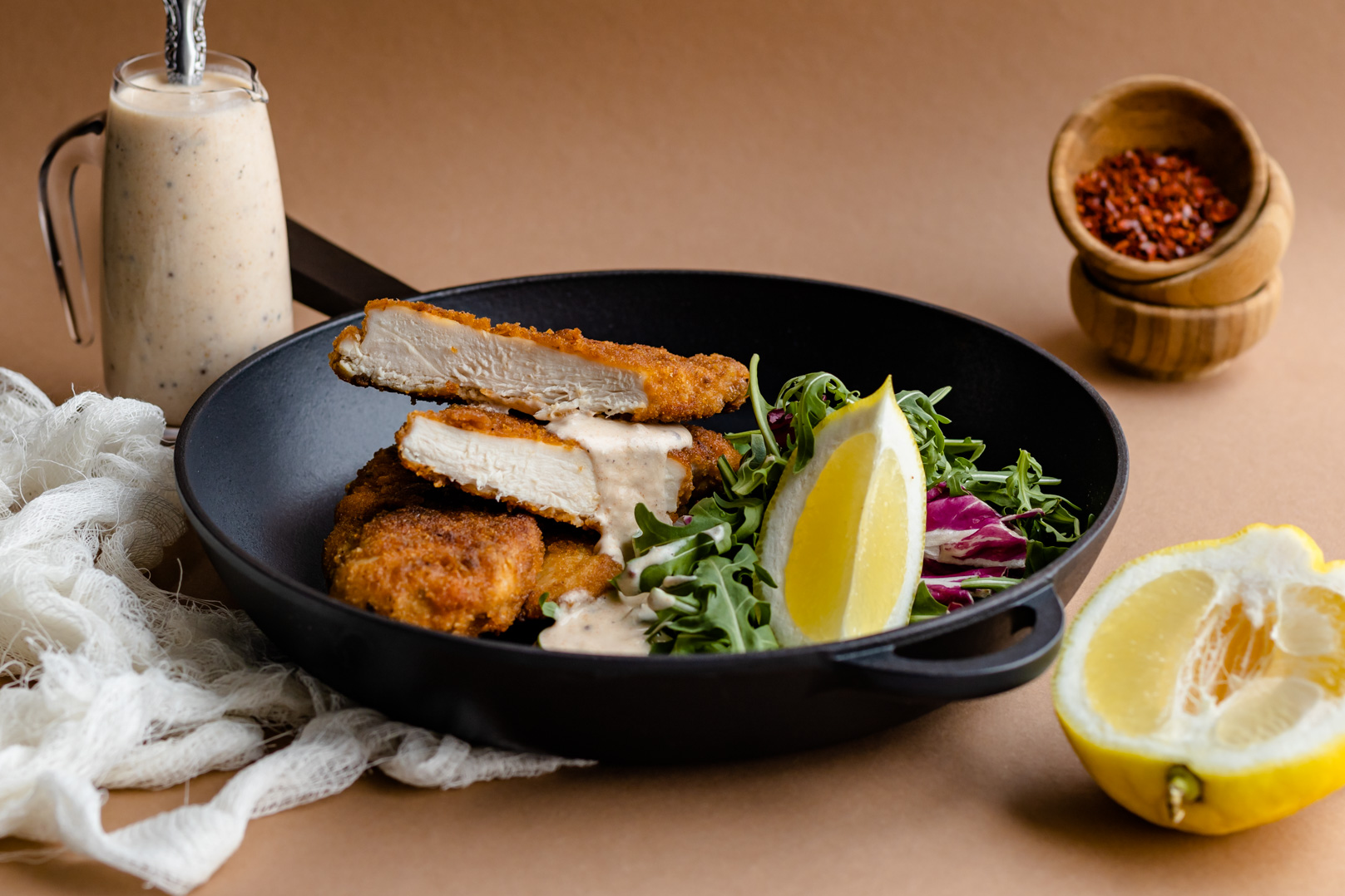 Куриная плюка со сливочным соусом