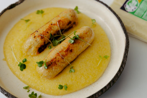 Tasty sausages and juicy houses with lifts inside