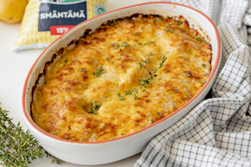 Вкусный картофель со сливочным соусом