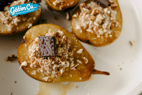 Запеченные груши с творогом